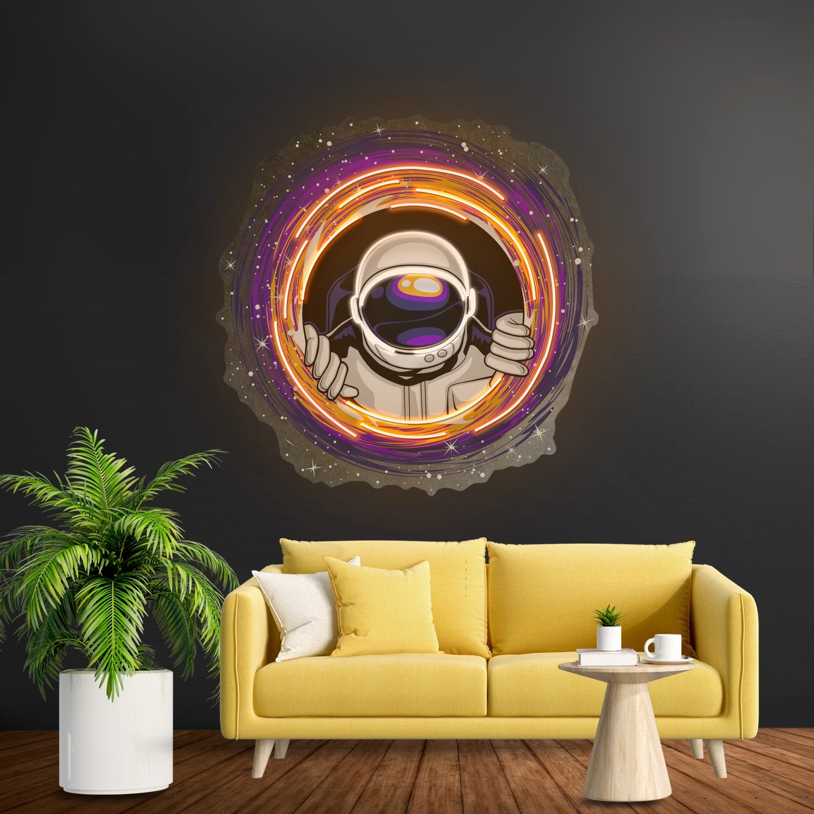 Astronauts Black Holes Led Neon Sign Light Custom Led Signs - Shineneon