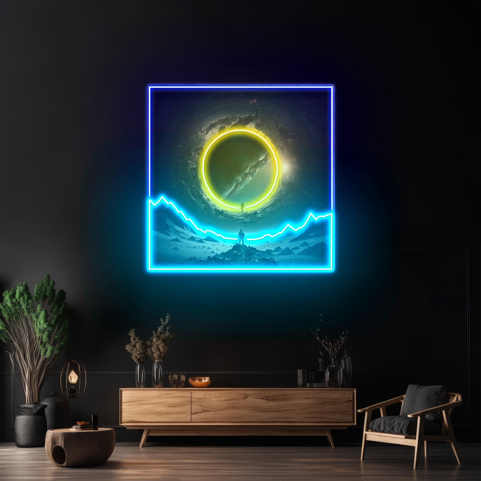 Astronauts Black Holes Led Neon Sign Light Custom Led Signs - Shineneon