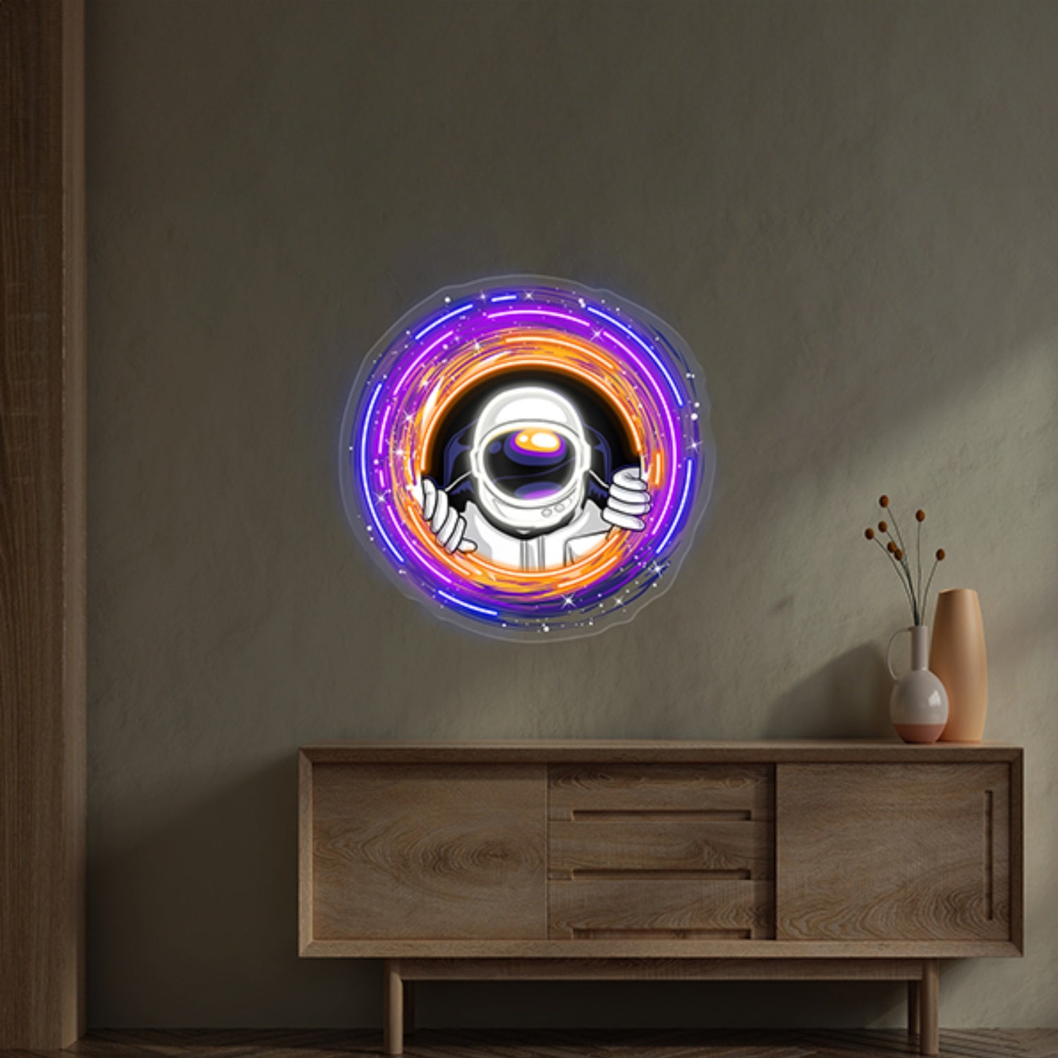 Astronauts Black Holes Led Neon Sign Wall Art Decor Light Pop Art | Shineneon
