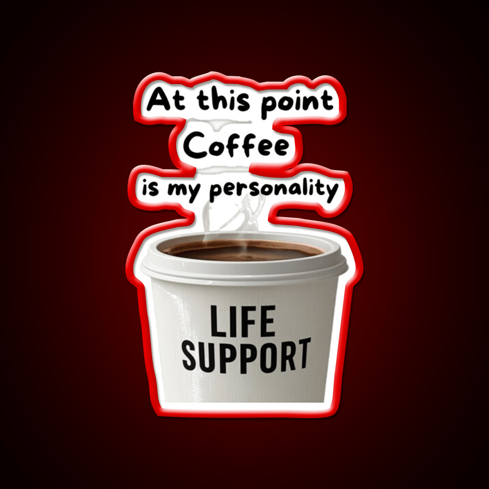 At This Point Coffee Is My Personality Led Neon Sign Espresso Bar Art Rgb Color - Shineneon