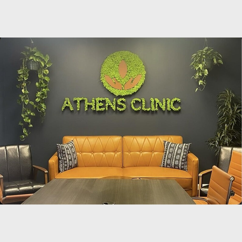 Athes Clinic 3D Moss Letter Sign
