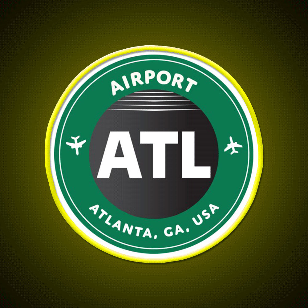 Atlanta Cafe Led Neon Sign Espresso Bar Art Rgb Color