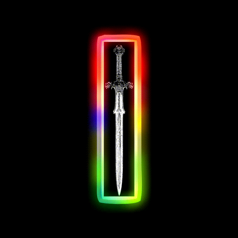 Atlantean Sword Gym Fitness Led Neon Sign Rgb Color