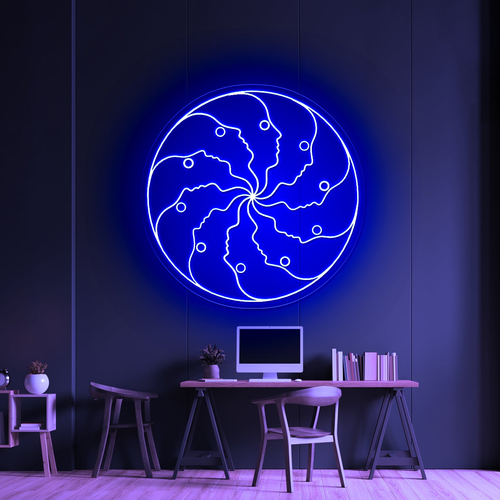 Atlas Round Unique Led Deisgn Aesthetic Neon Sign | Shineneon