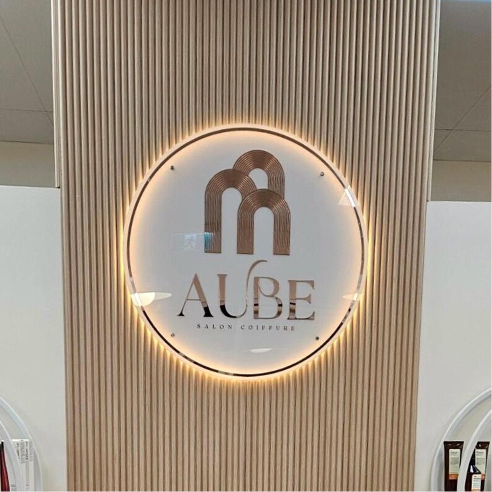 Aube Acrylic Business Logo Sign - Shineneon