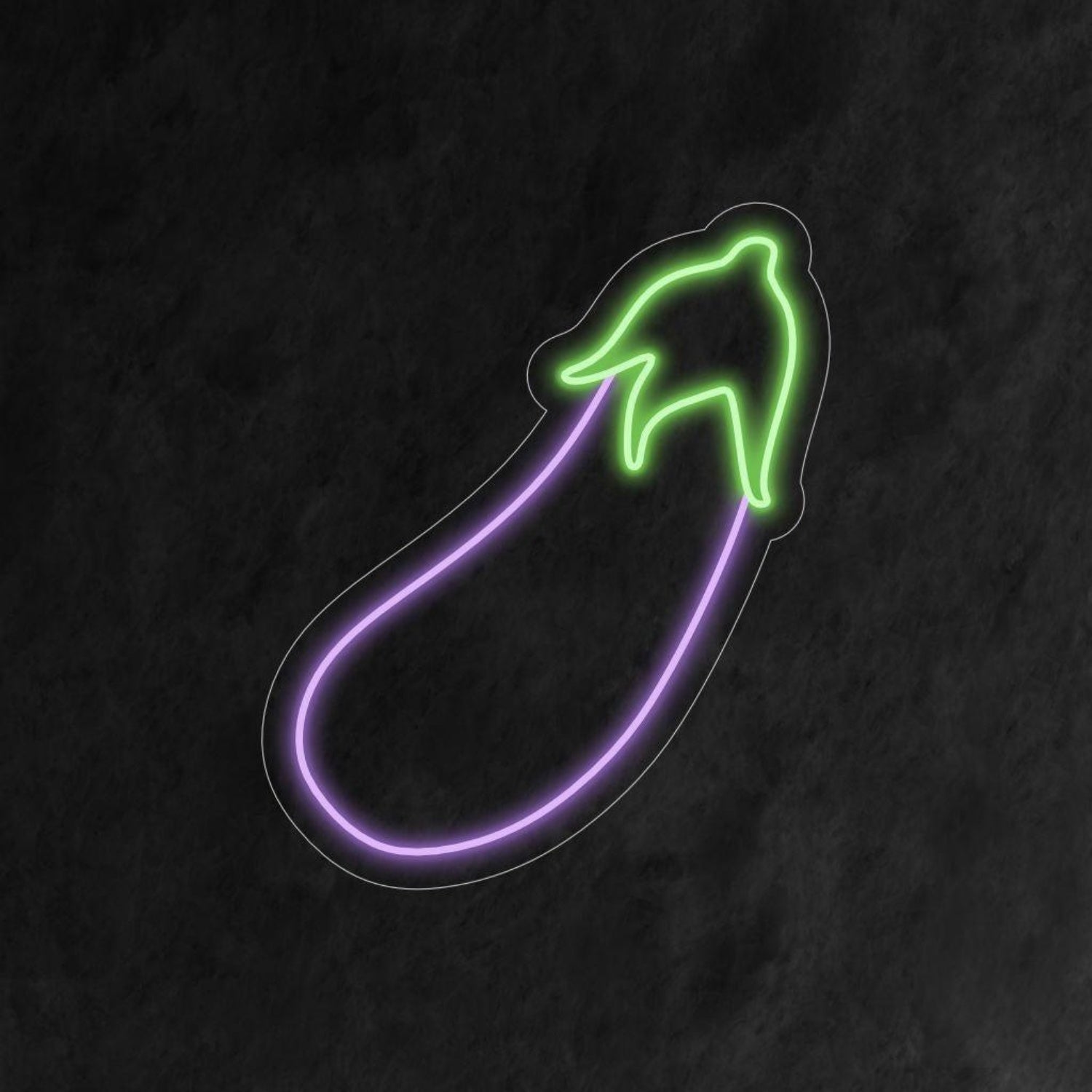 Aubergine Green Purple Led Neon Sign For Indoor Bar Veggie Shop Decor | Shineneon