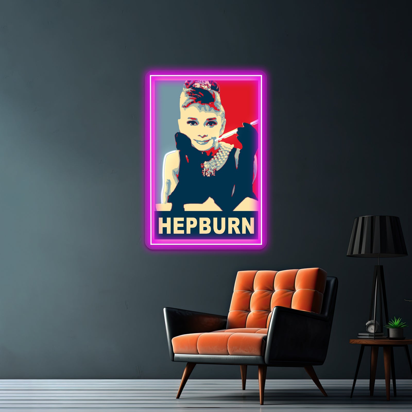 Audrey Hepburn Breakfast Artwork Led Neon Sign | Shineneon