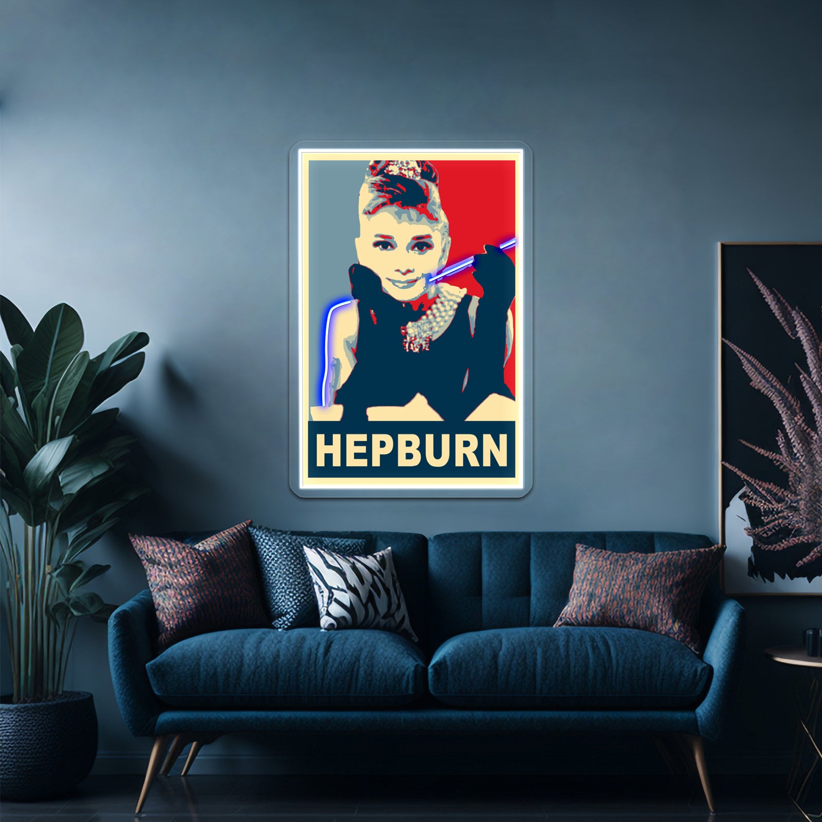 Audrey Hepburn Breakfast Artwork Led Neon Sign | Shineneon