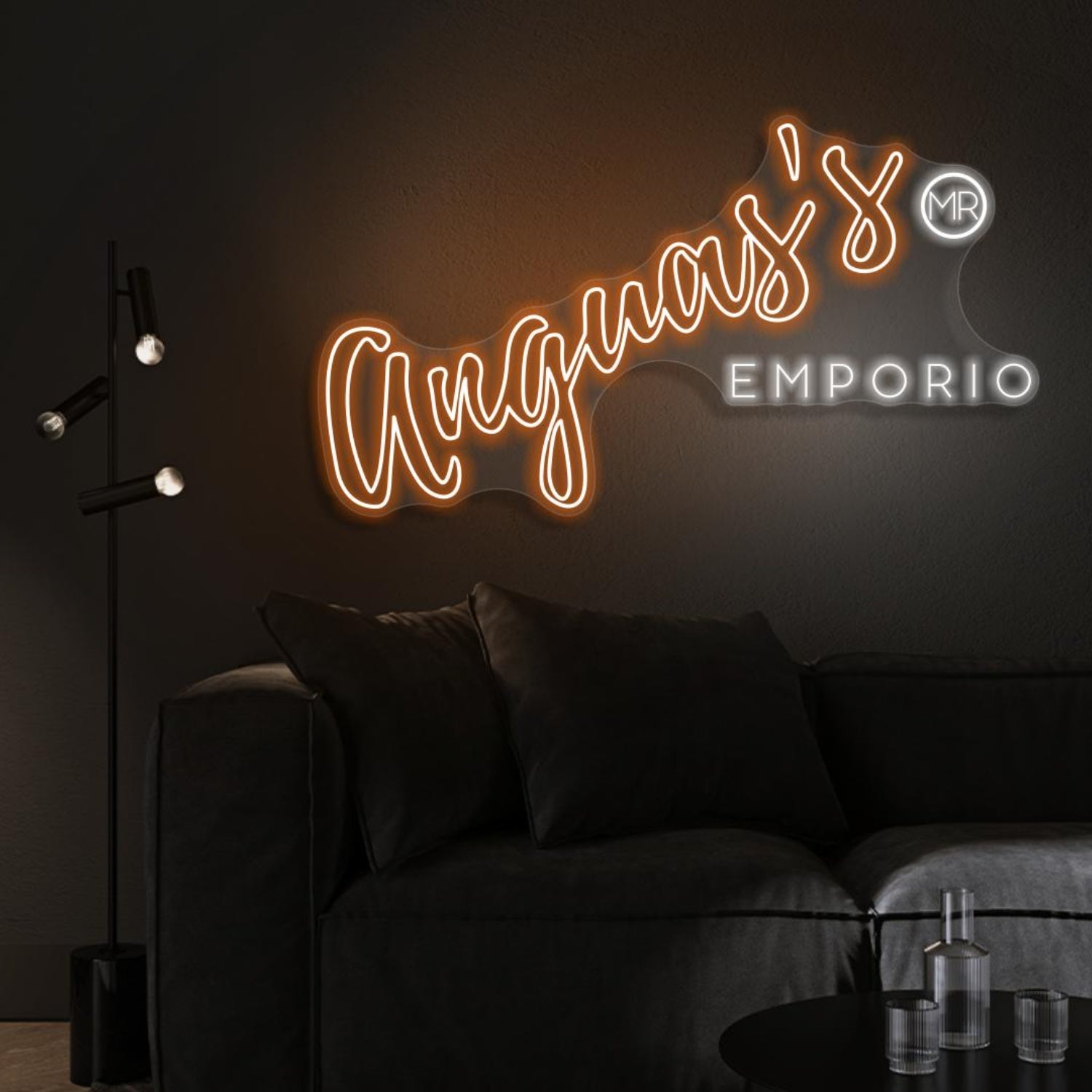 Auguays Emporio Orange-White Led Neon Sign For Modern Home And Shop Decor | Shineneon