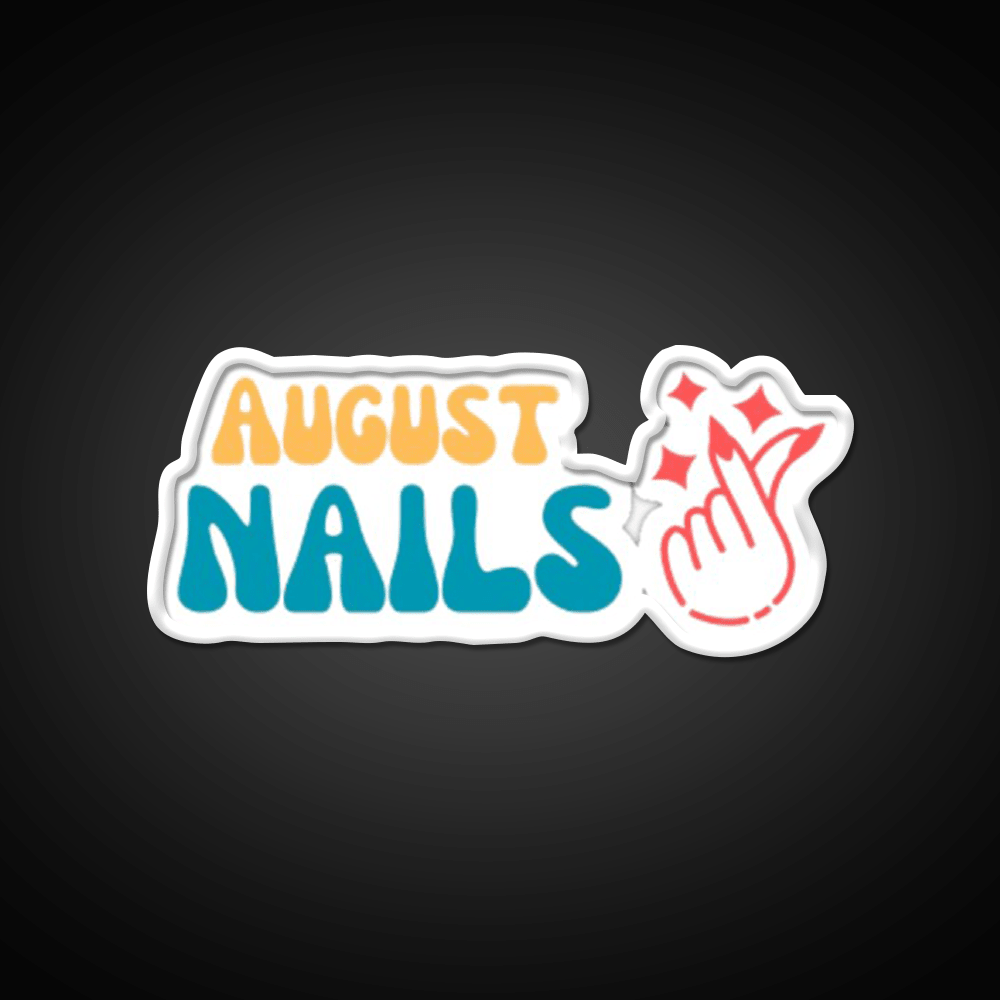 August Nails Trendy Graphic For Nail Salon Led Neon Sign Rgb Color - Shineneon