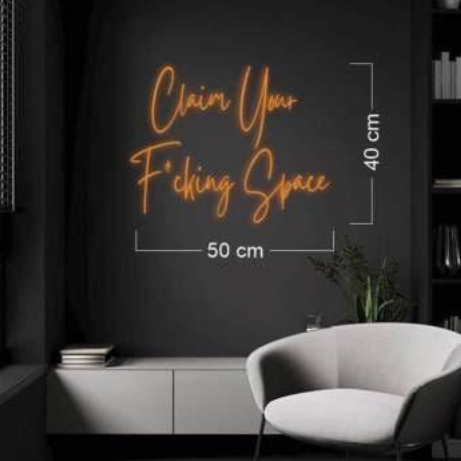 Ausfunk White Bold Led Neon Sign For Modern Home Office Decor | Shineneon