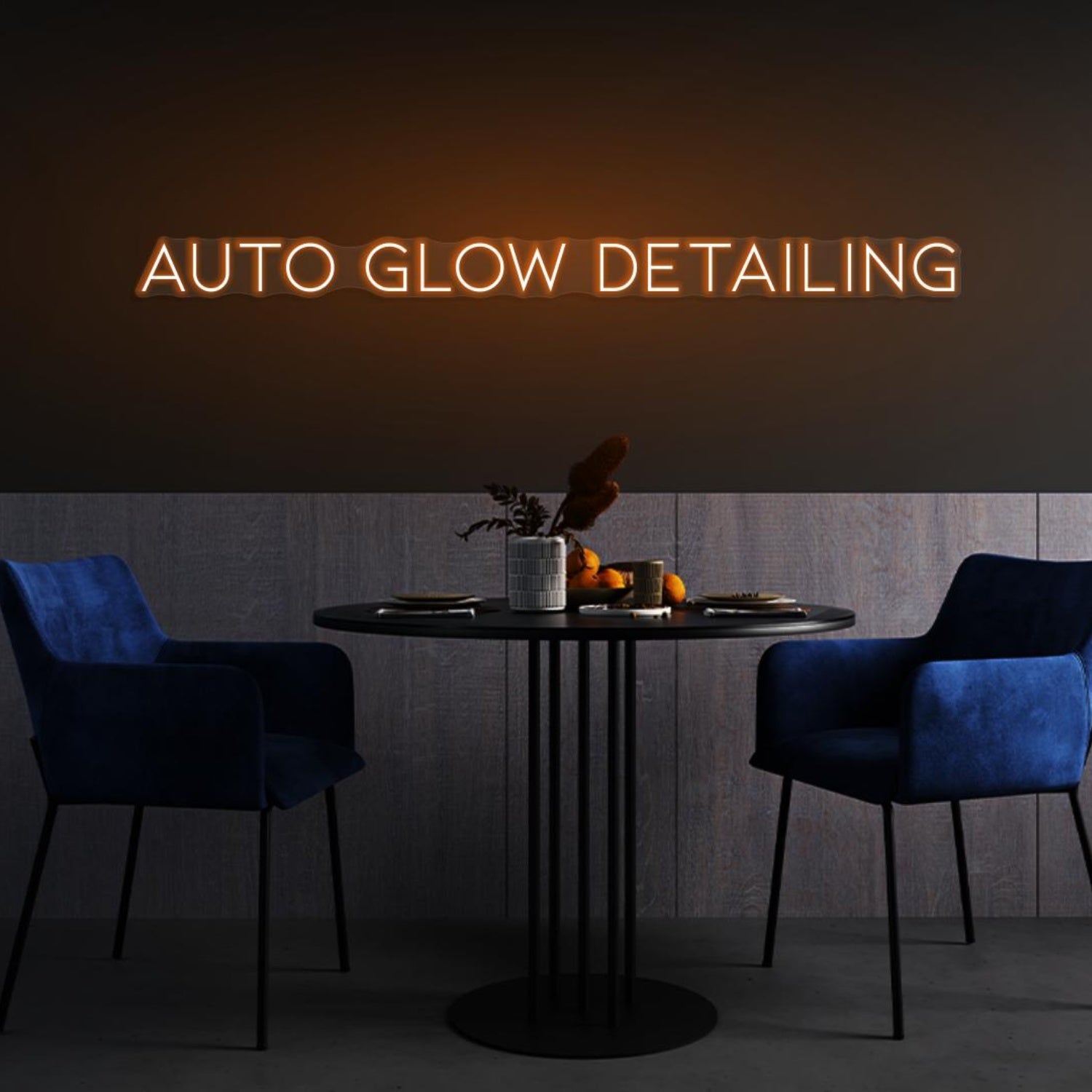 Auto Glow Detailing Orange-Yellow Led Neon Sign For Modern Cafe Decor | Shineneon