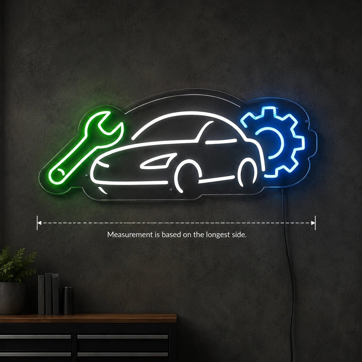 Auto Repair Car Wrench LED Neon Sign - Shineneon