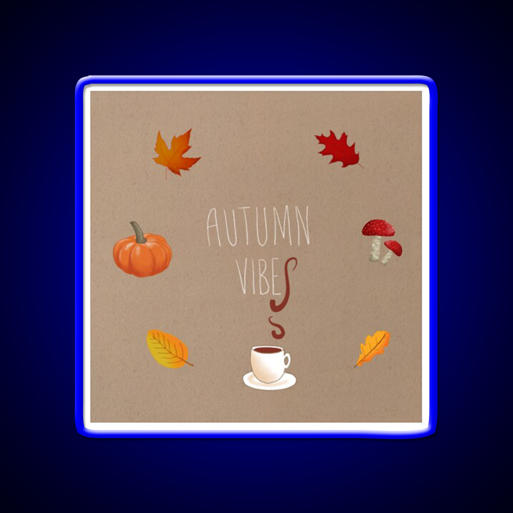 Autumn Vibes Cafe Led Neon Sign Espresso Bar Art Rgb Color