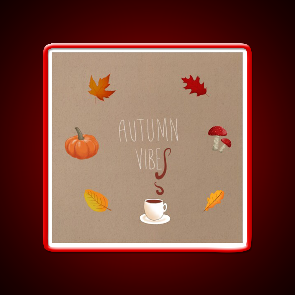 Autumn Vibes Cafe Led Neon Sign Espresso Bar Art Rgb Color