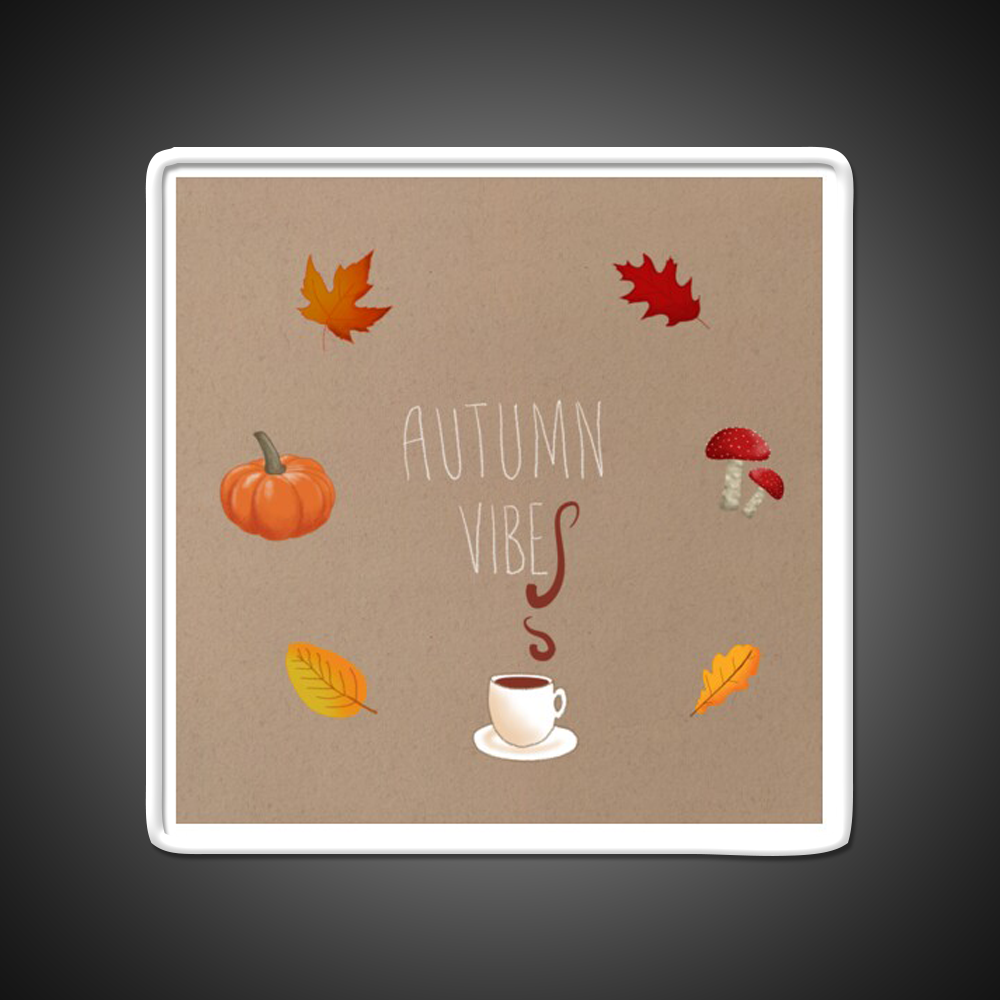 Autumn Vibes Cafe Led Neon Sign Espresso Bar Art Rgb Color