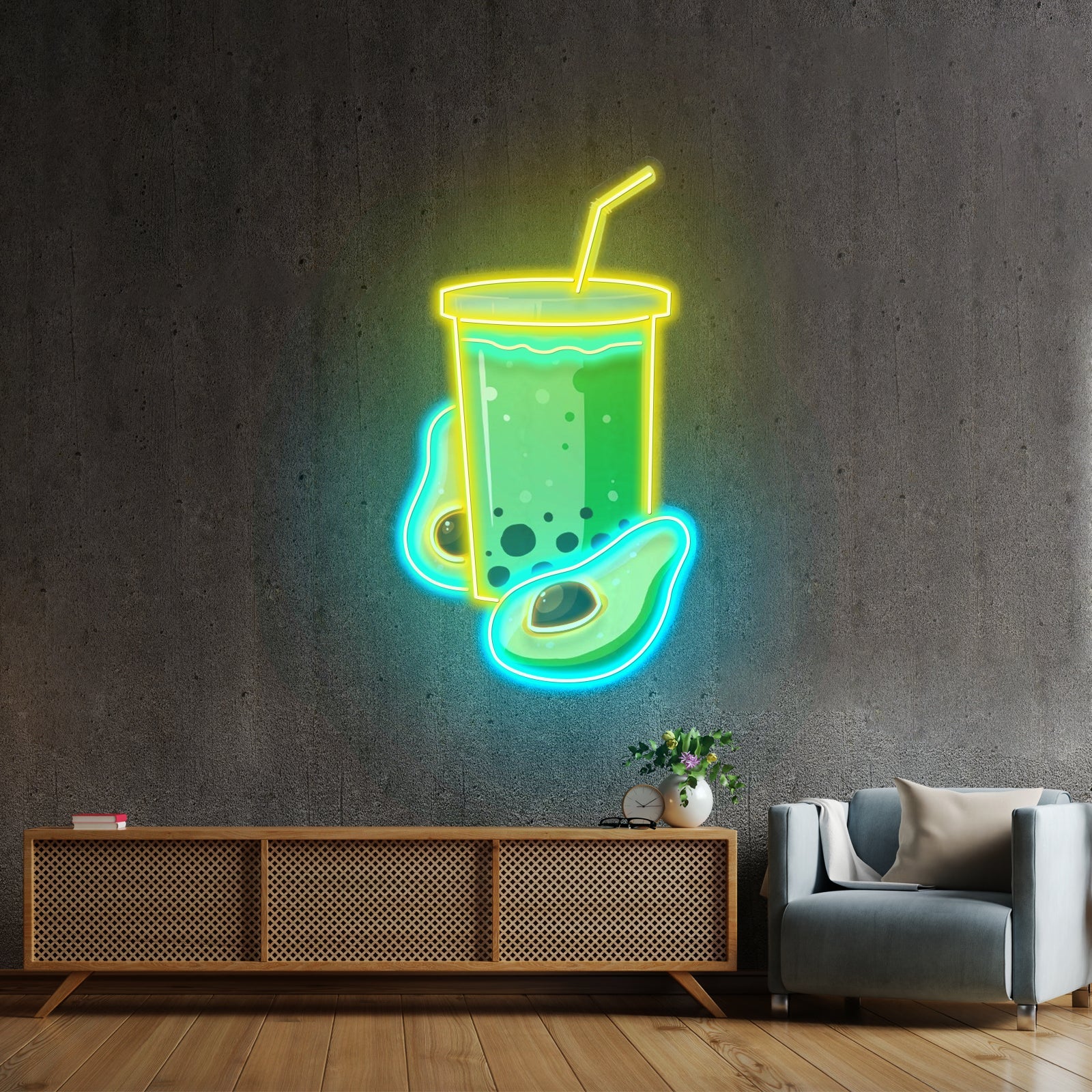 Avocado Smoothie Custom Led Signs Artwork For Sale - Shineneon