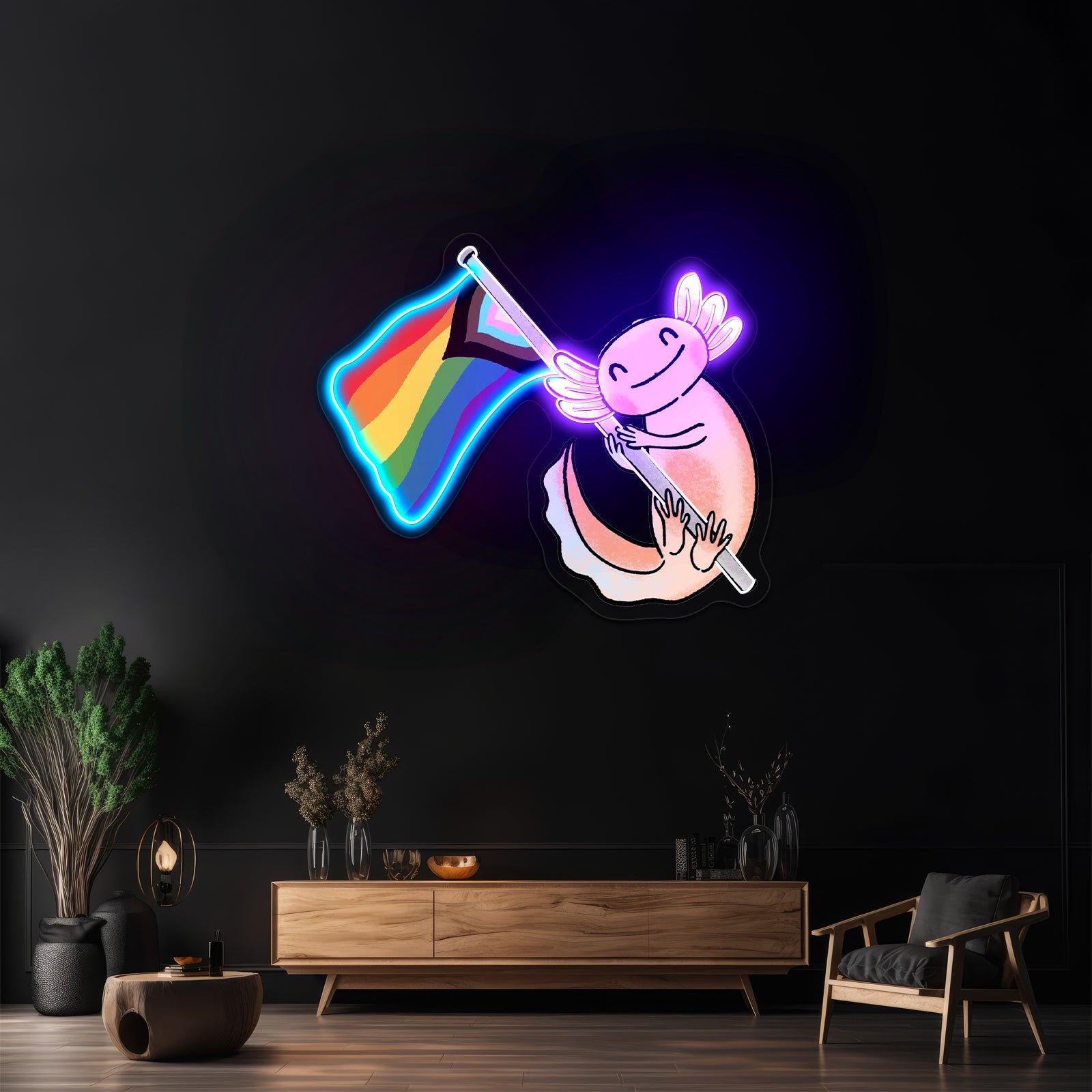 Baba Ram Dass Artwork Led Neon Sign - LED neon sign view 12