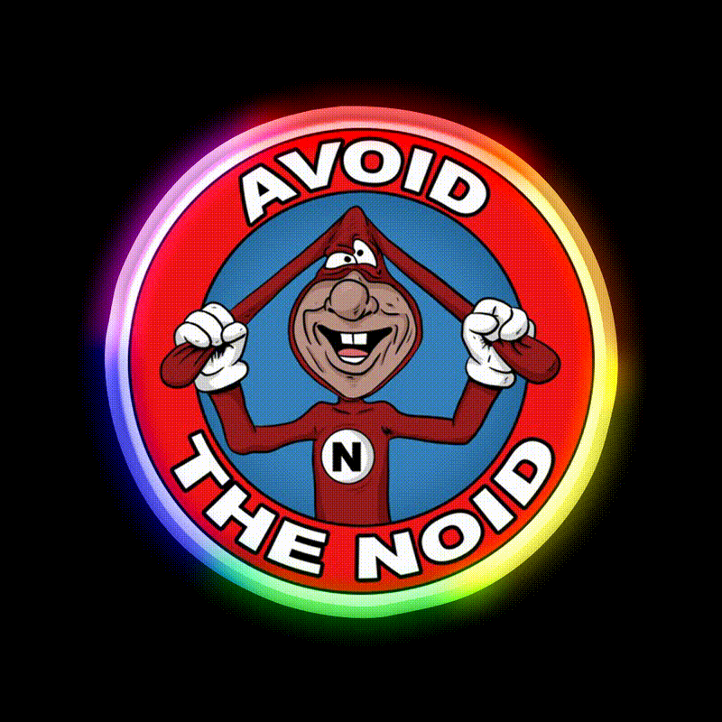 Avoid The Noid Fast Food Led Neon Sign For Burger Place Rgb Color