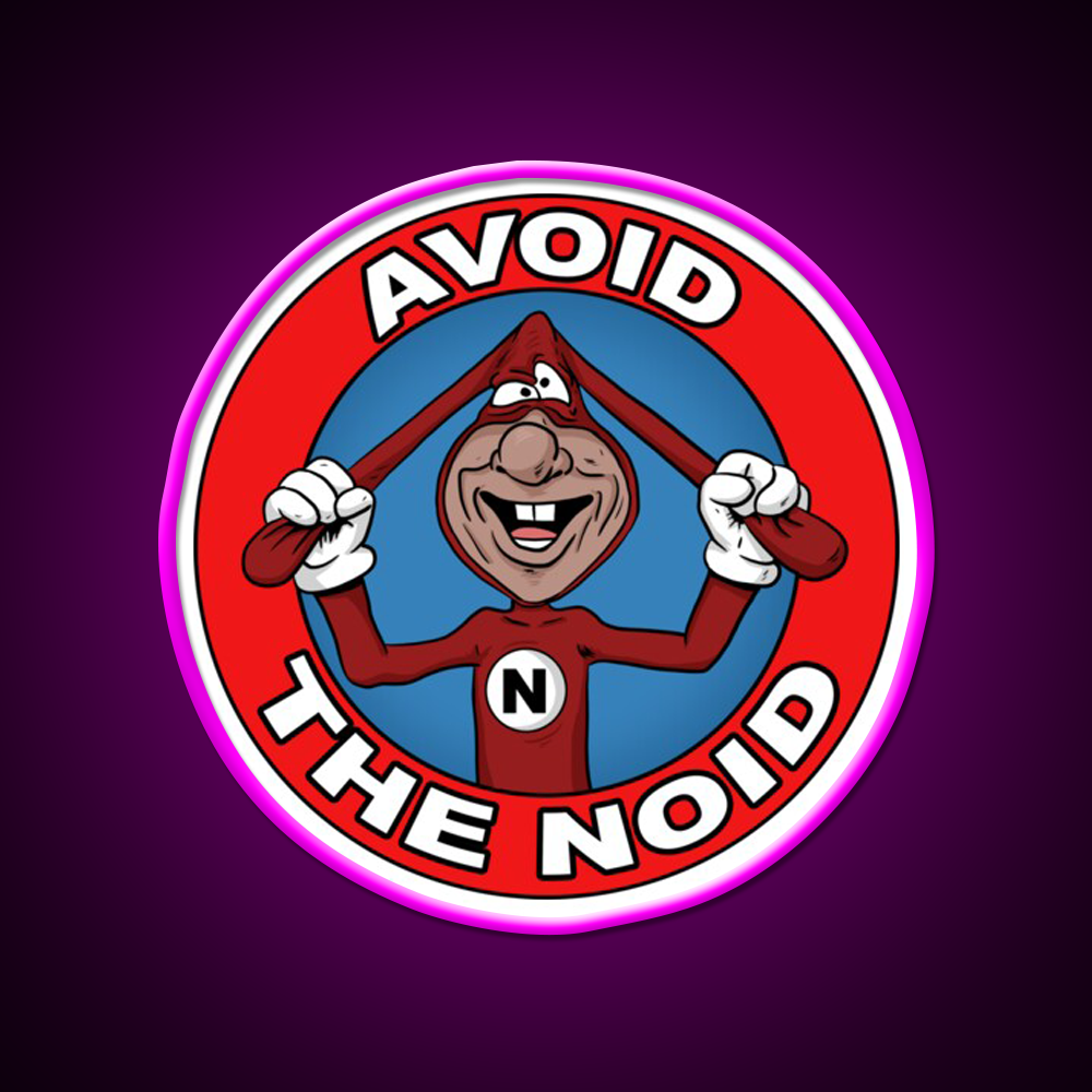 Avoid The Noid Fast Food Led Neon Sign For Burger Place Rgb Color
