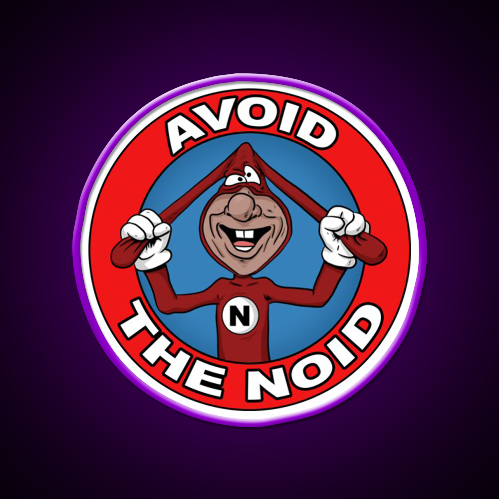 Avoid The Noid Fast Food Led Neon Sign For Burger Place Rgb Color