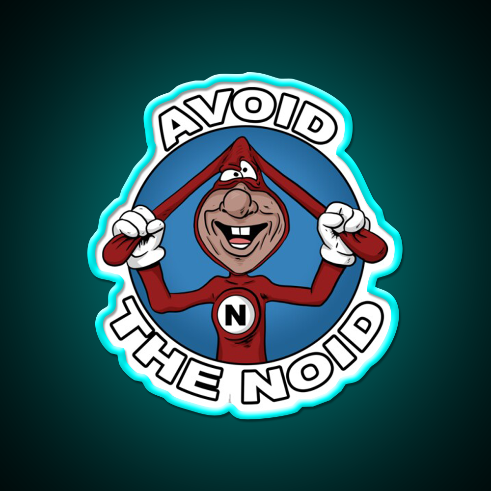 Avoid The Noid Fast Food Led Neon Sign For Burger Place Wall Decor Rgb Color
