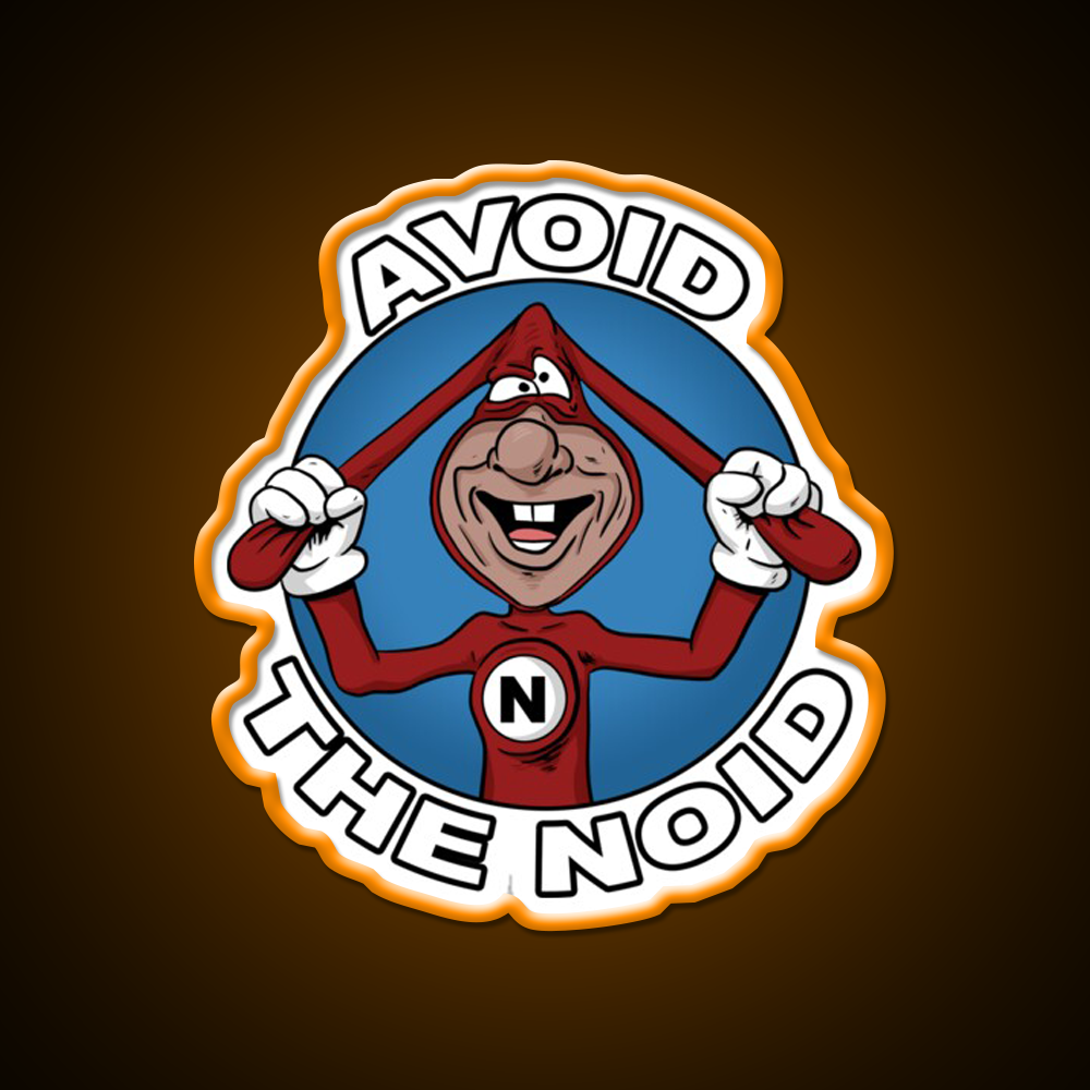 Avoid The Noid Fast Food Led Neon Sign For Burger Place Wall Decor Rgb Color