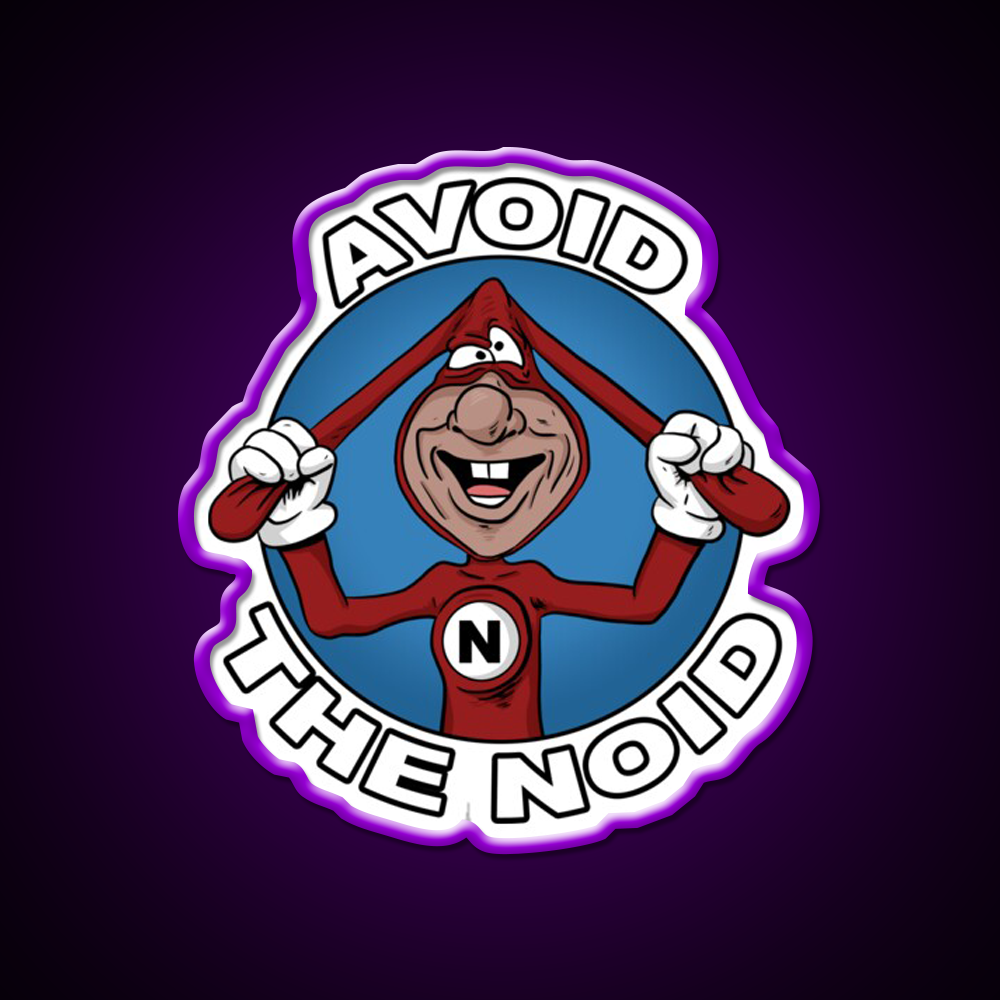 Avoid The Noid Fast Food Led Neon Sign For Burger Place Wall Decor Rgb Color