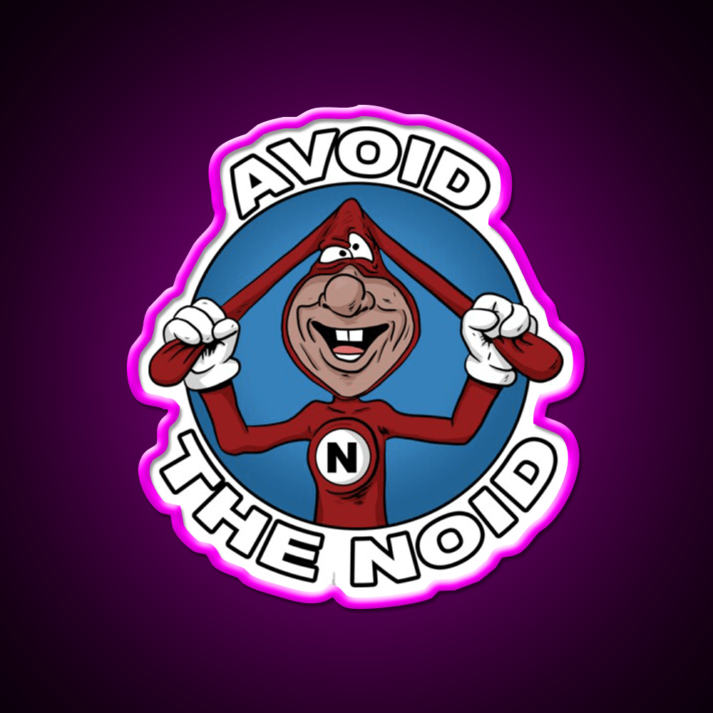 Avoid The Noid Fast Food Led Neon Sign For Burger Place Wall Decor Rgb Color - Shineneon