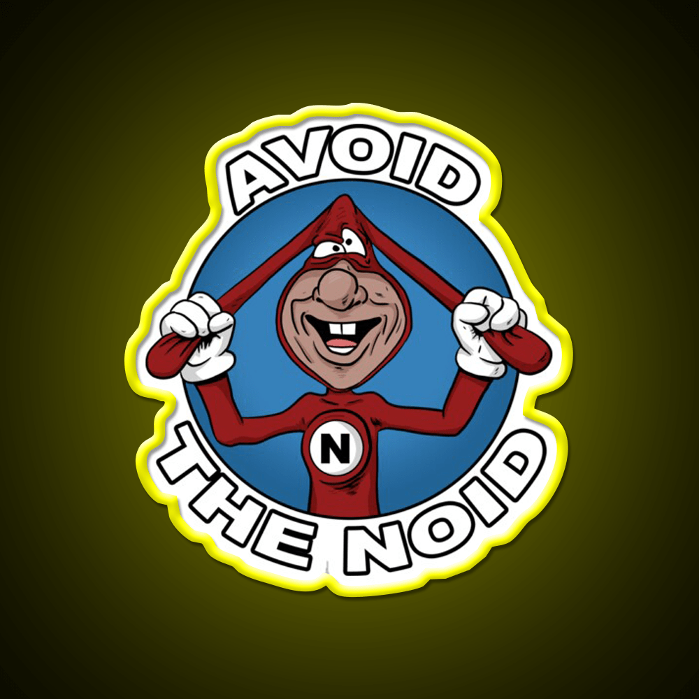 Avoid The Noid Fast Food Led Neon Sign For Burger Place Wall Decor Rgb Color - Shineneon