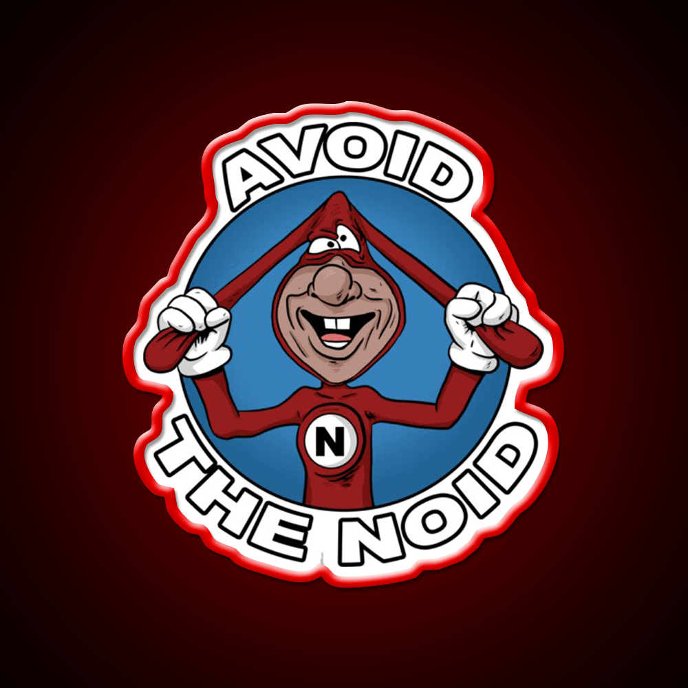 Avoid The Noid Fast Food Led Neon Sign For Burger Place Wall Decor Rgb Color - Shineneon