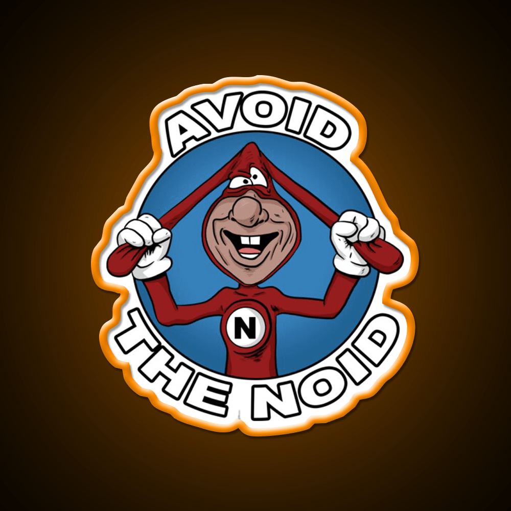 Avoid The Noid Fast Food Led Neon Sign For Burger Place Wall Decor Rgb Color - Shineneon