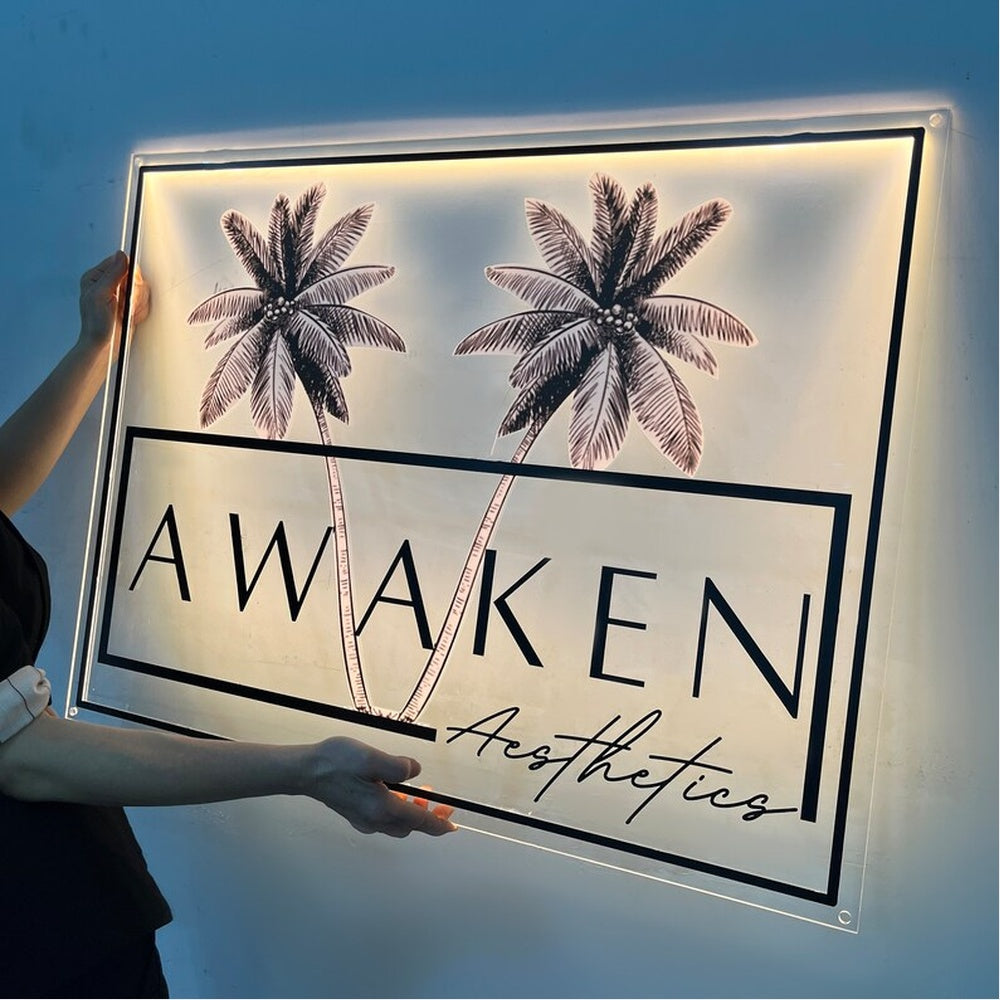 Awaken Acrylic Business Logo Sign