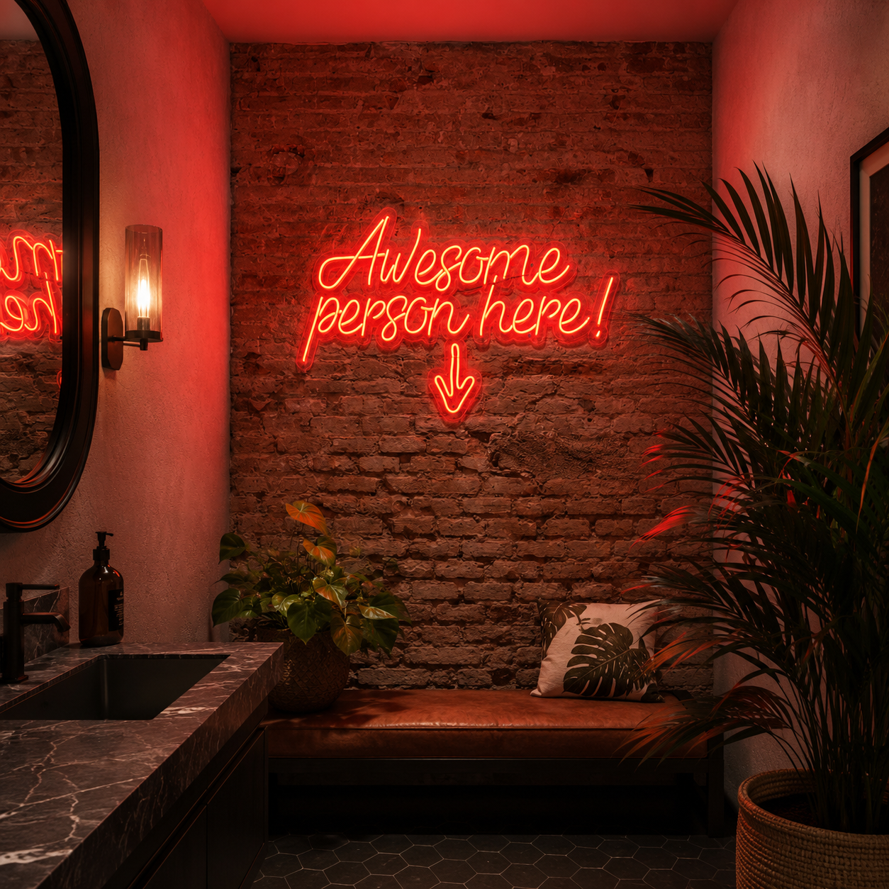 Awesome Person Here LED Neon Sign Wall Neon Sign - 02 High-Converting Product Image
