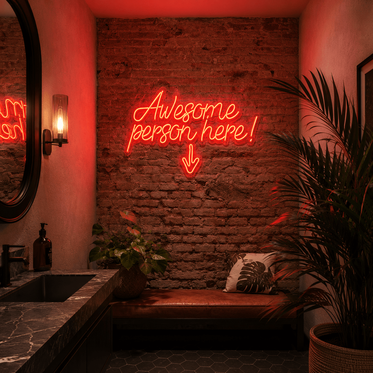 Awesome Person Here LED Neon Sign Wall Neon Sign - Shineneon