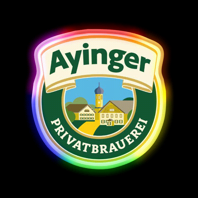 Ayinger Bavaria Beer Bar Decor Led Neon Sign Rgb Color - LED neon sign close-up detail