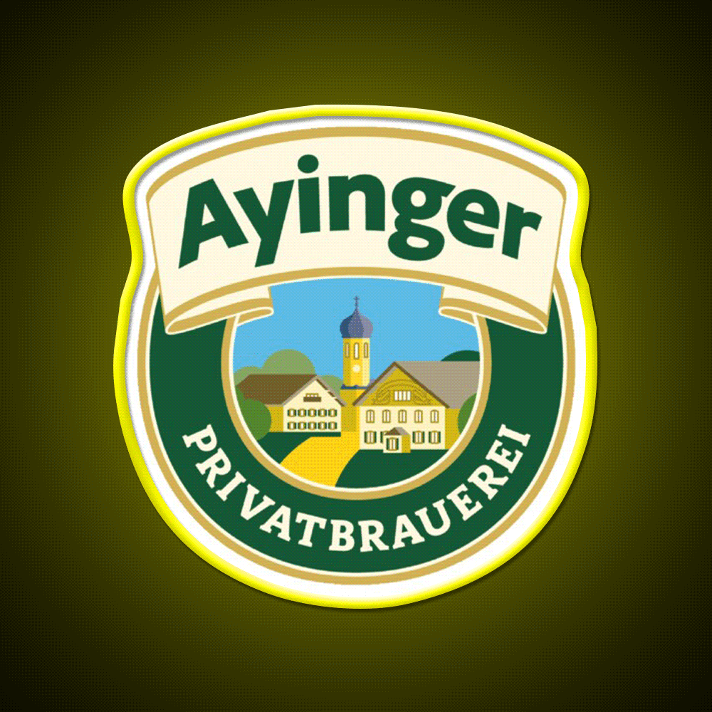 Ayinger Bavaria Beer Bar Decor Led Neon Sign Rgb Color - Custom LED neon sign front view