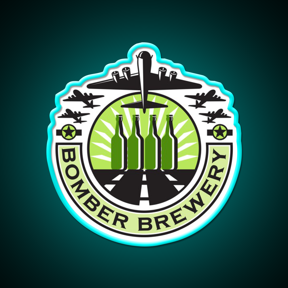 B 17 Heavy Bomber Beer Bottle Brewery Retro Beer Bar Decor Led Neon Sign Rgb Color - Size and dimension reference