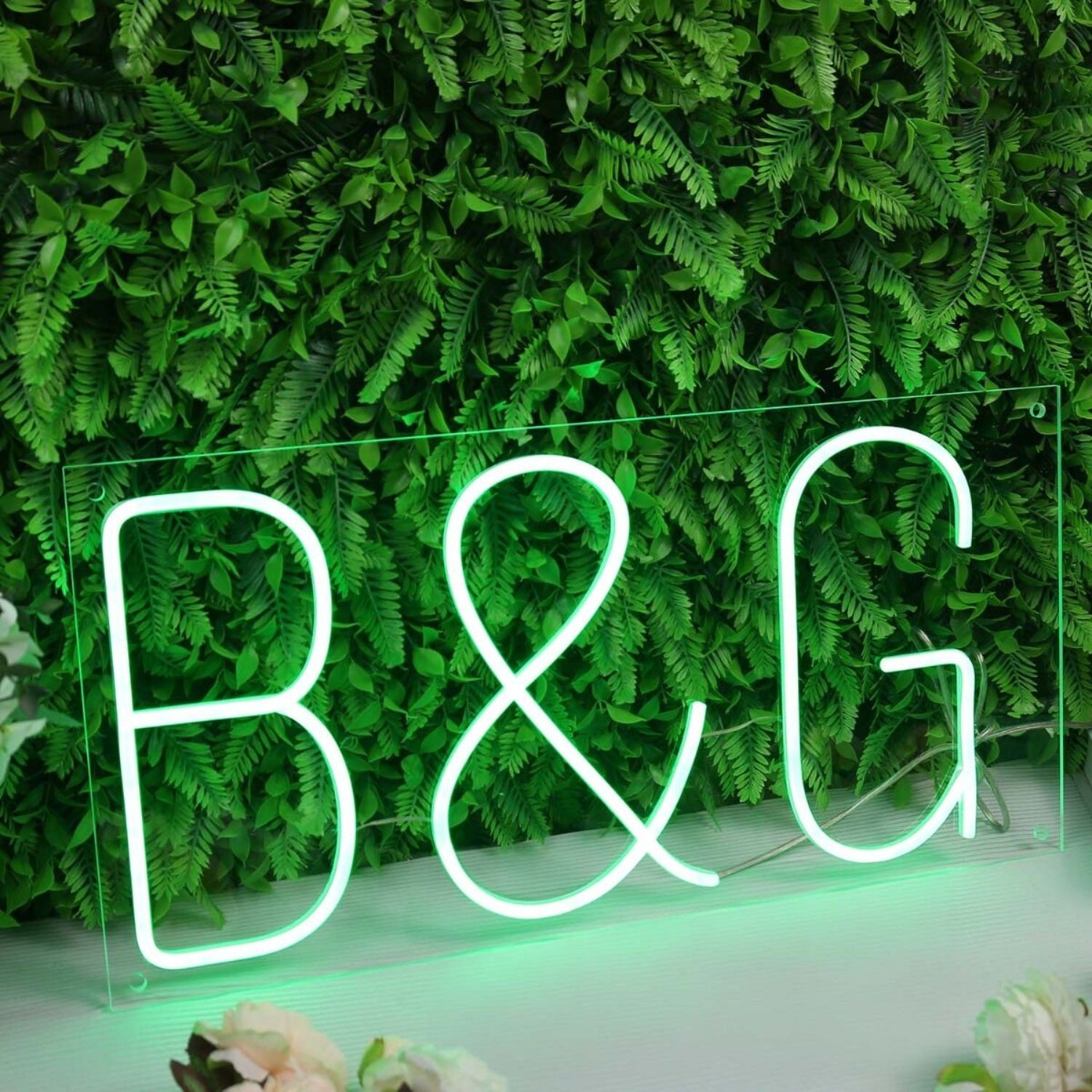 B And G Green Neon Sign | Shineneon