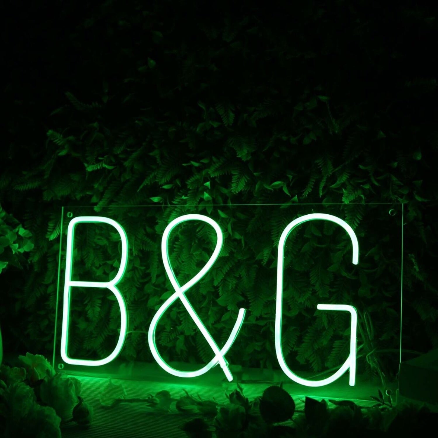 B And G Green Neon Sign | Shineneon