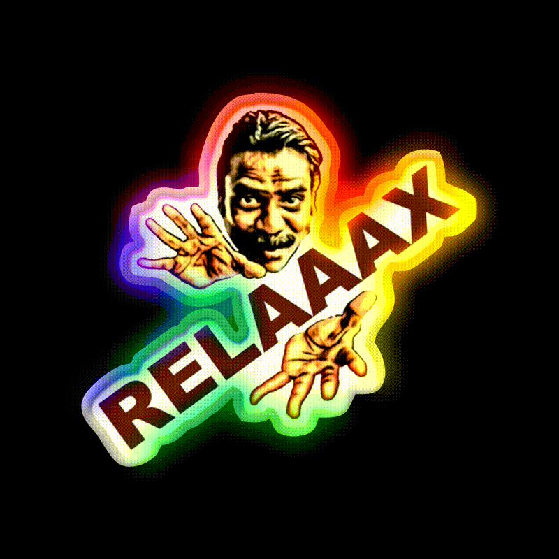Baba Sen Barber Relaaax Asmr Massage Barber Shop Haircut Led Neon Sign - LED neon sign close-up detail