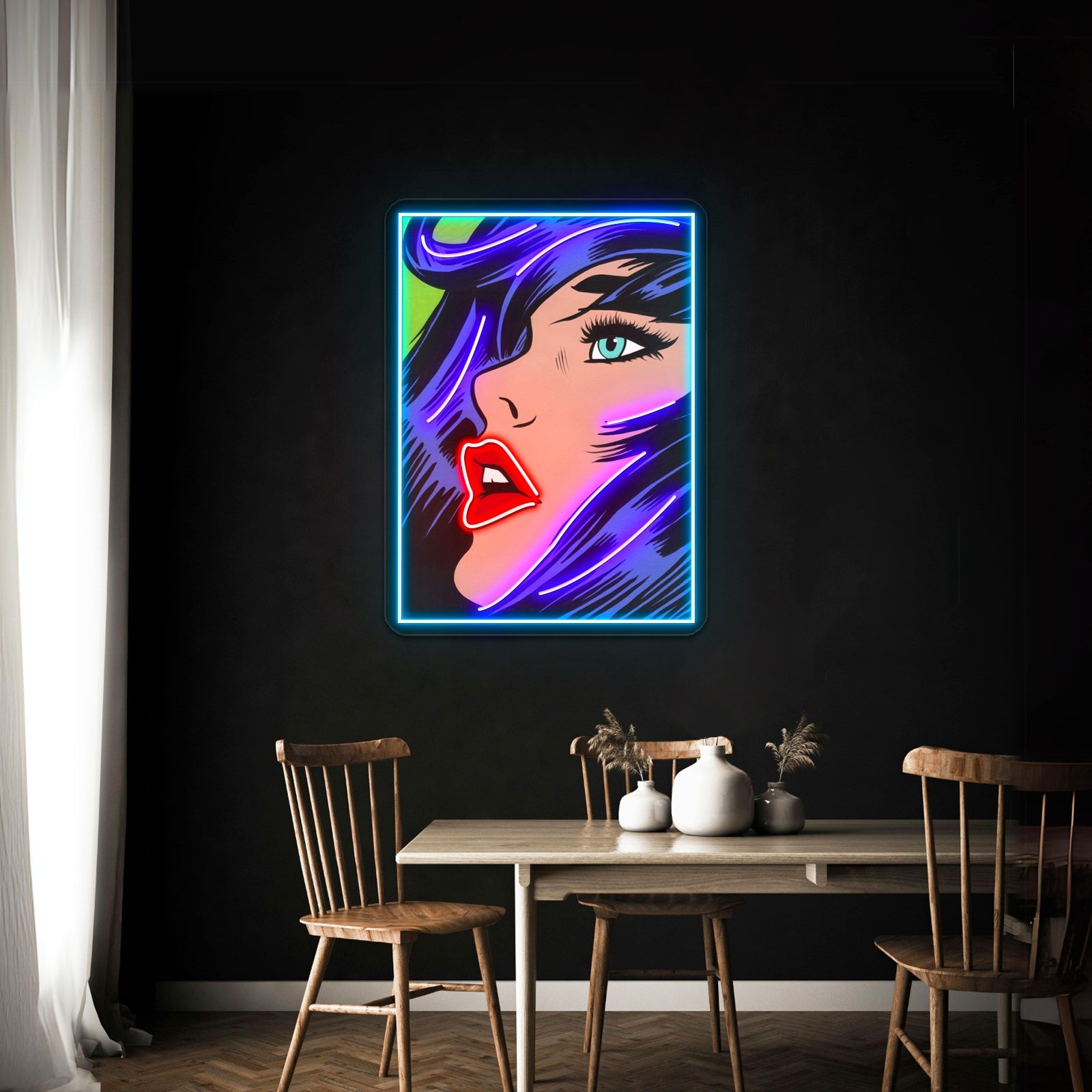 Babe Comic Girl Artwork Led Neon Sign - Shineneon