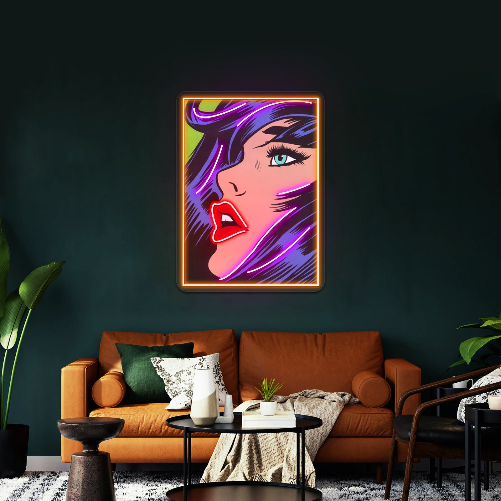 Babe Comic Girl Artwork Led Neon Sign