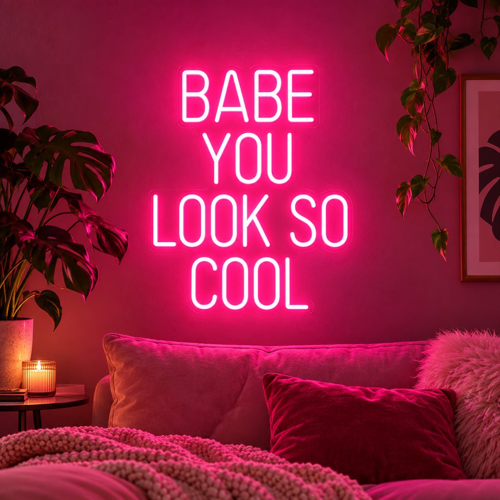 Babe You Look So Cool LED Neon Sign Garage Neon Sign - Shineneon