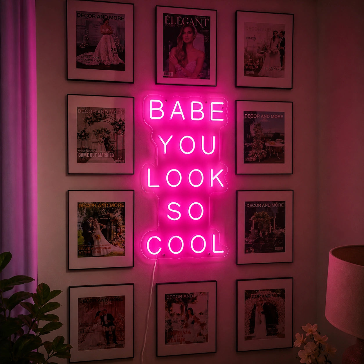 Babe You Look So Cool LED Neon Sign Wall Neon Sign - 01 Original Product Image