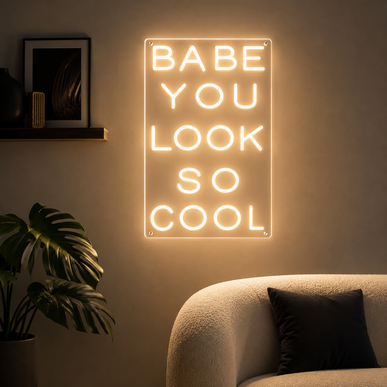 Babe You Look So Cool Wall Decor LED Neon Sign - 02 High-Converting Product Image