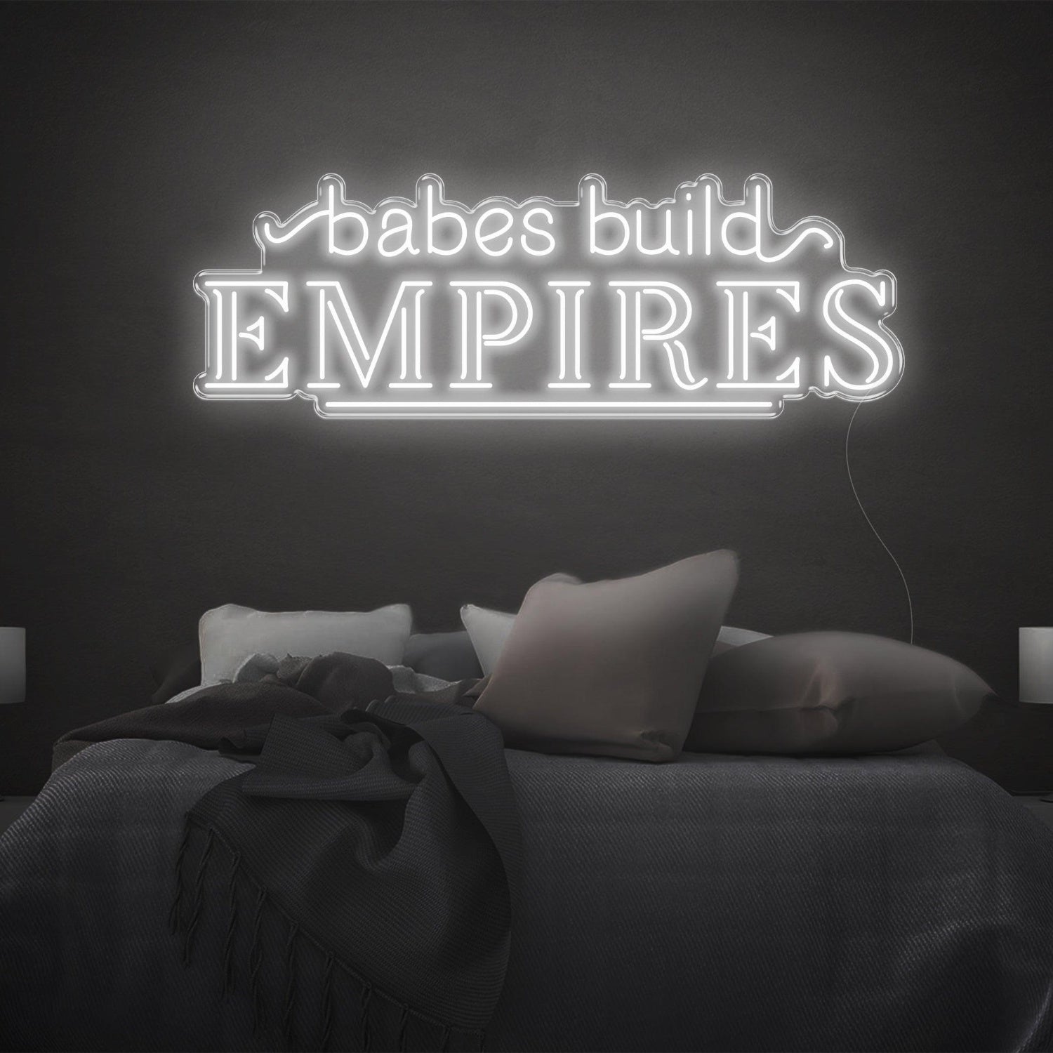 Babes Build Empires Hot Pink Led Neon Sign For Bedroom Wall Decor | Shineneon