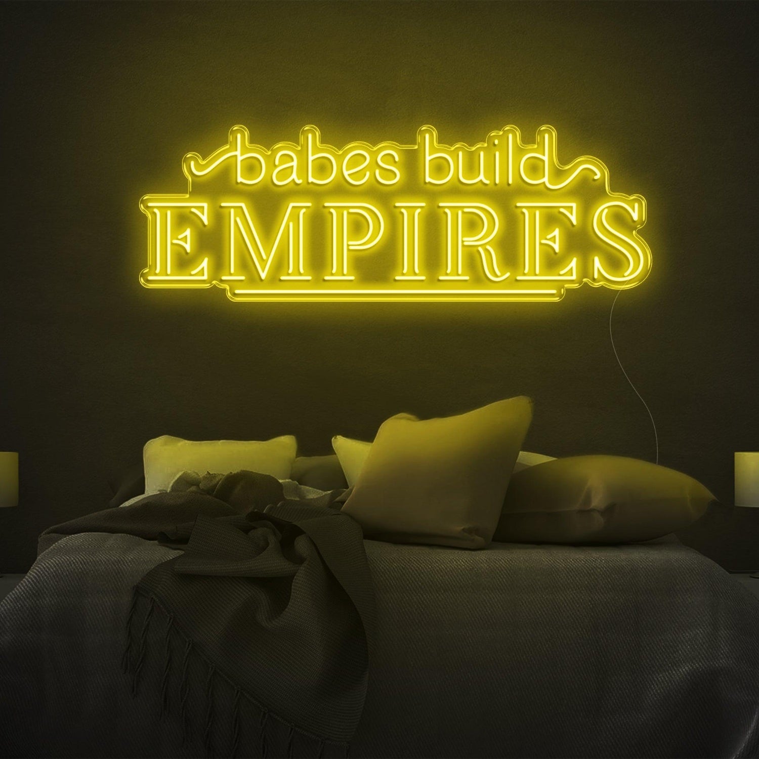 Babes Build Empires Hot Pink Led Neon Sign For Bedroom Wall Decor | Shineneon