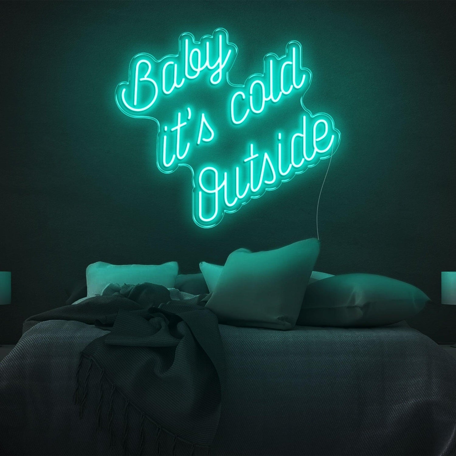 Baby Its Cold Outside White Led Neon Sign For Bedroom Decor | Shineneon