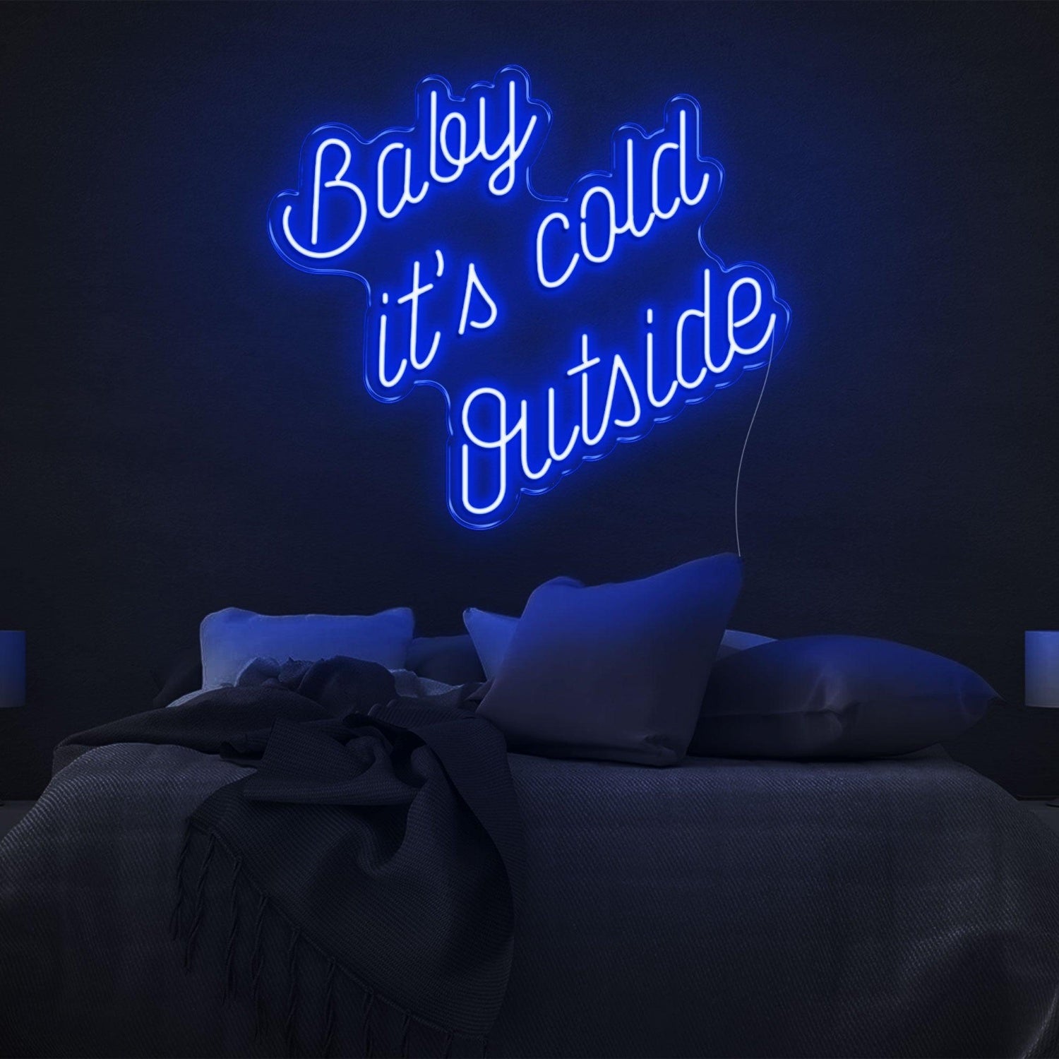 Baby Its Cold Outside White Led Neon Sign For Bedroom Decor | Shineneon